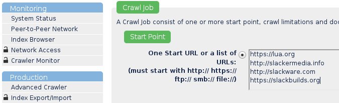 YaCy advanced crawler YaCy advanced crawler
