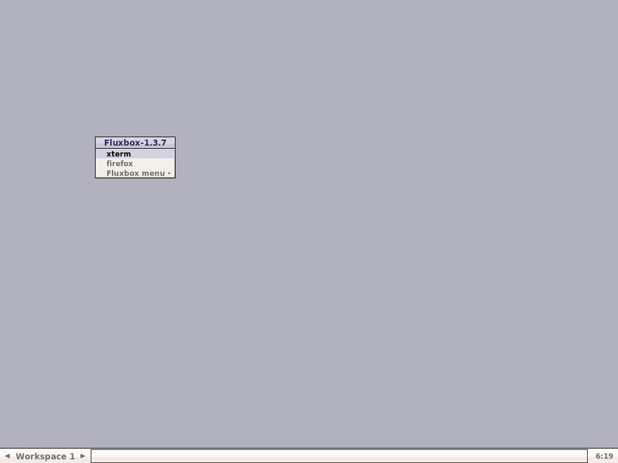 Default Fluxbox configuration on CentOS 7 在 CentOS 7 上的默认 Fluxbox 配置