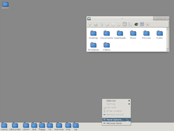 Default ROX desktop Default ROX desktop
