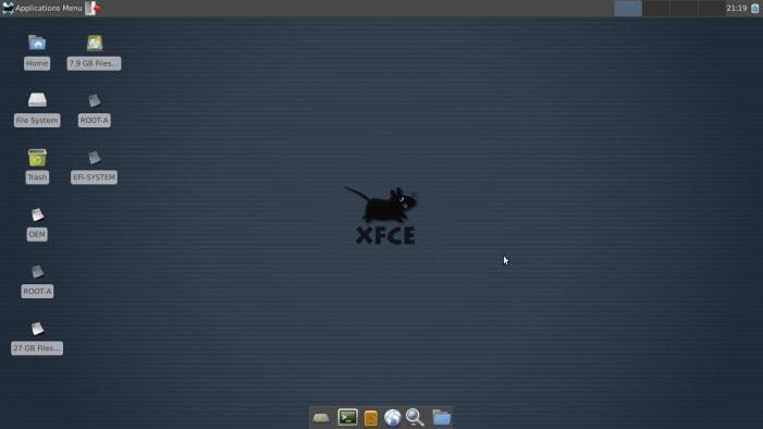 Screenshot of Xfce Desktop Environment