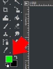 Foreground color in toolbox 在工具箱中的前景色